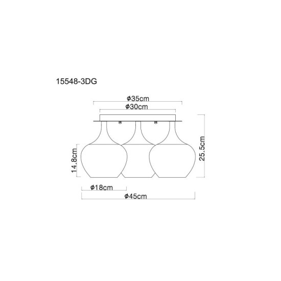 GLOBO ПОЛИЛЕЙ MAXY 15548-3DG
