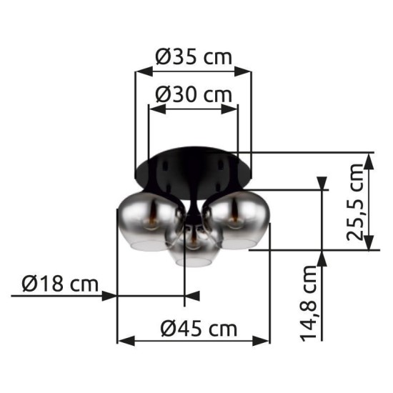 GLOBO CEILING LAMP MAXY 15548-3D