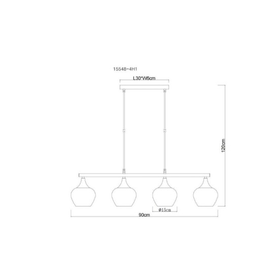 GLOBO PENDUL MAXY 15548-4H1