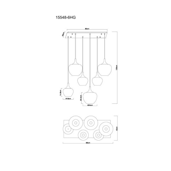 GLOBO PENDUL MAXY 15548-6HG