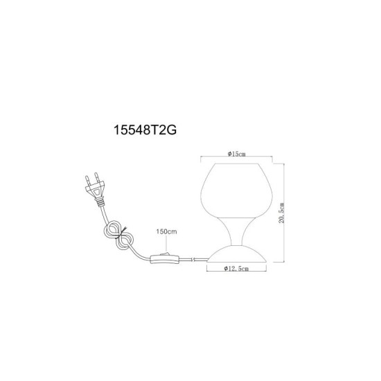 GLOBO LAMPA DE MASA MAXY 15548T2G