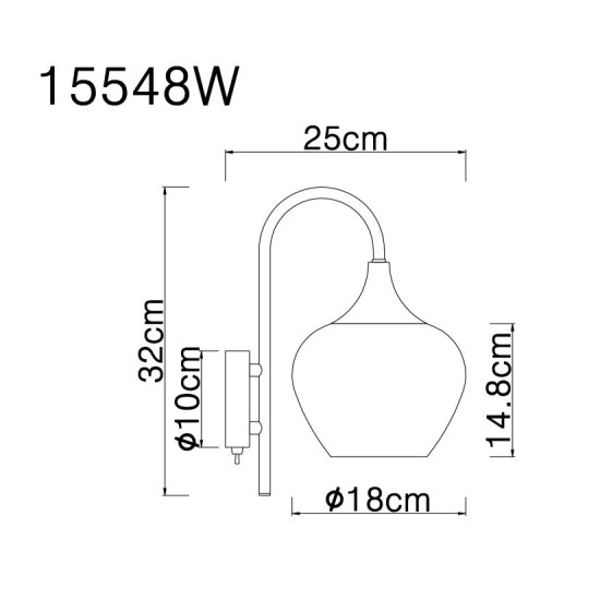 GLOBO LAMPA DE PERETE MAXY 15548W