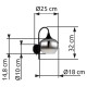 GLOBO LAMPA DE PERETE MAXY 15548W