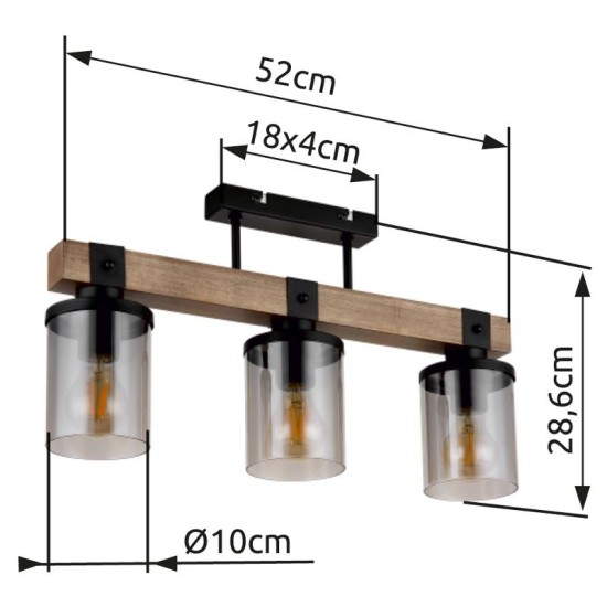 GLOBO CANDELABRU LILA 15555-3D