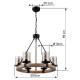 GLOBO CANDELABRU LILA 15555-6H