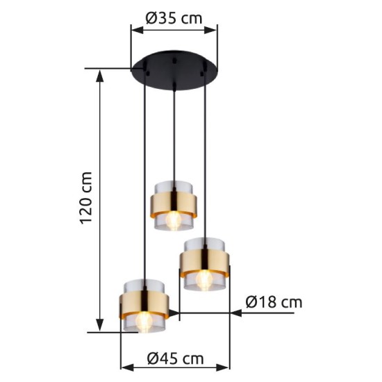 GLOBO CEILING LAMP MILLEY 15560-4H
