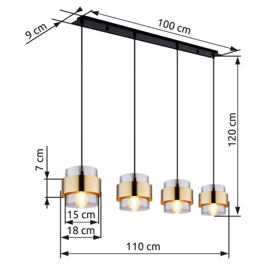 GLOBO CEILING LAMP MILLEY 15560-4H