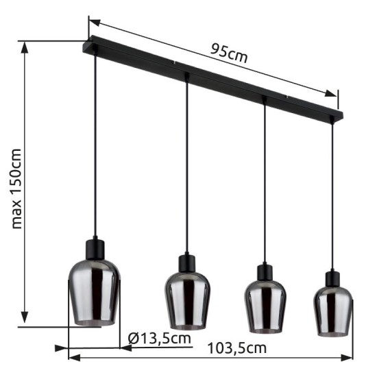 GLOBO PENDUL RYAN 15627-4