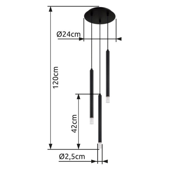 GLOBO PENDUL RYAN 15629-3