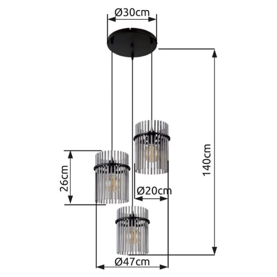 GLOBO PENDUL GORLEY 15698-3HR
