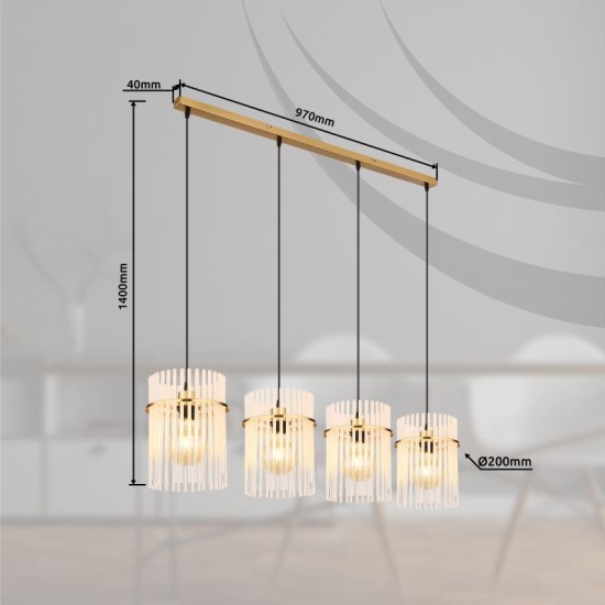 GLOBO PENDUL GORLEY 15698-4HM
