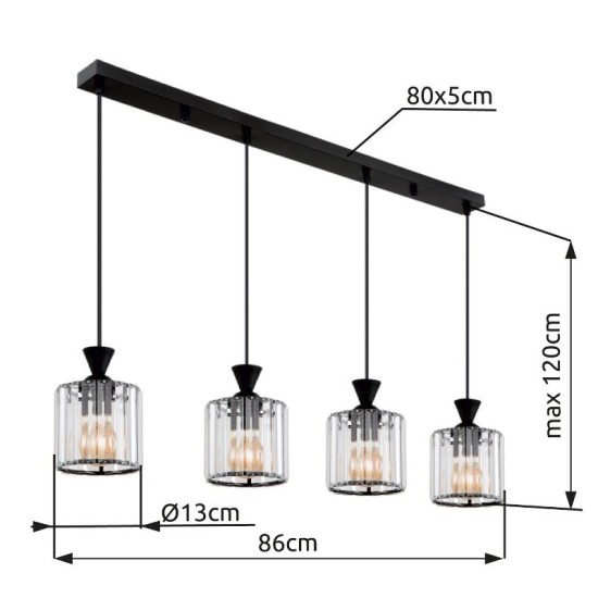 GLOBO CEILING LAMP JORDANA 15742-4
