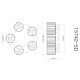 GLOBO CEILING LAMP JORDANA 15742-5D