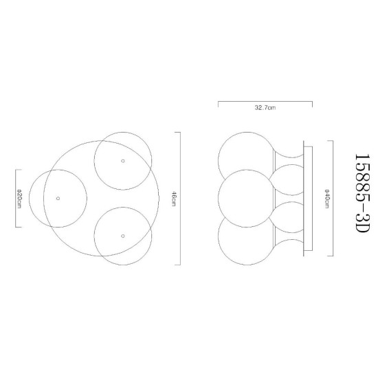 GLOBO CEILING LAMP DALTON 15885-3D
