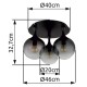 GLOBO CEILING LAMP DALTON 15885-3D
