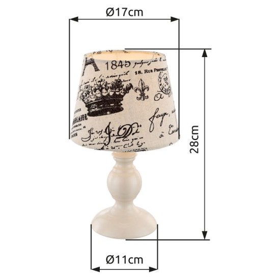 GLOBO TABLE LAMP METALIC 21692