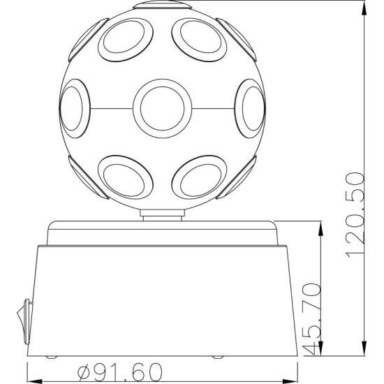 GLOBO LED LAMPA DE MASA DISCO 28017