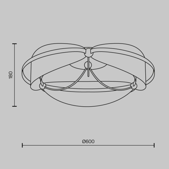 MAYTONI APLICAȚIE DE TAVAN LED BREEZE 45W 3000K 2700Lm ALAMĂ 78369