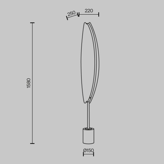MAYTONI LAMPĂ DE PODEAR LED BREEZE 33W 3000K 1980Lm ALAMA 78370