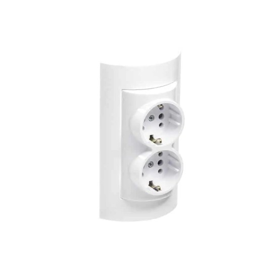 ATRA WHITE DOUBLE SOCKET 7135