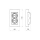 ATRA WHITE DOUBLE SOCKET 7135
