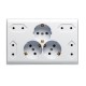 ATRA WHITE SOCKET MULTI 1 5701