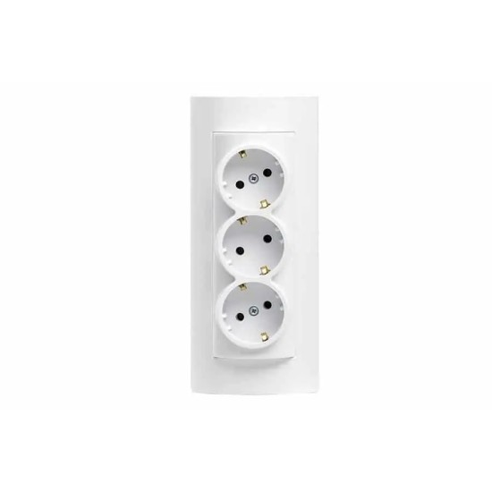 ATRA WHITE TRIPLE SOCKET 7133