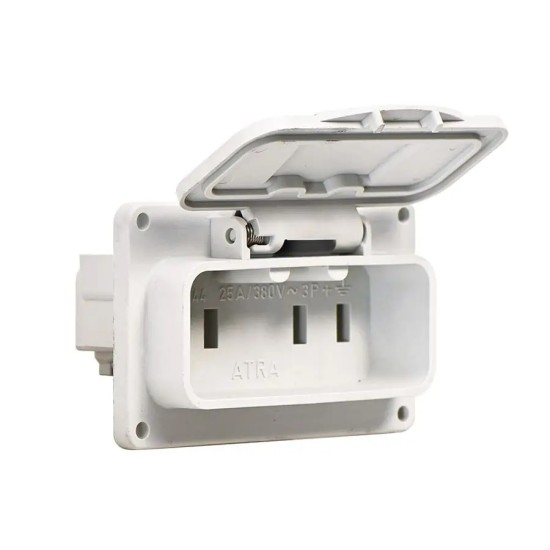 ATRA CONTACT TRIFAZAT CU CAPAC ALB IP44 7143