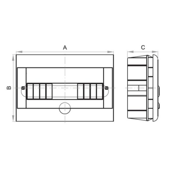 ATRA DISTRIBUTION BOX AT12 FLUSH MOUNT 2143