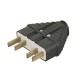 ATRA PRIZA TRIFAZAT NEGRU 7124