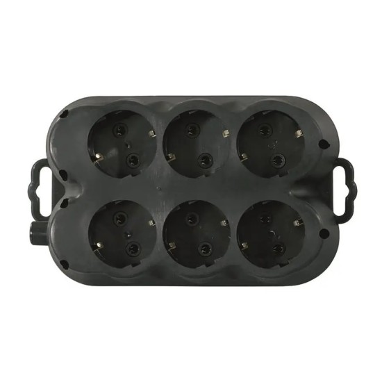 ATRA THREE SOCKET SPLITTER  RUBBER 7127 BLACK