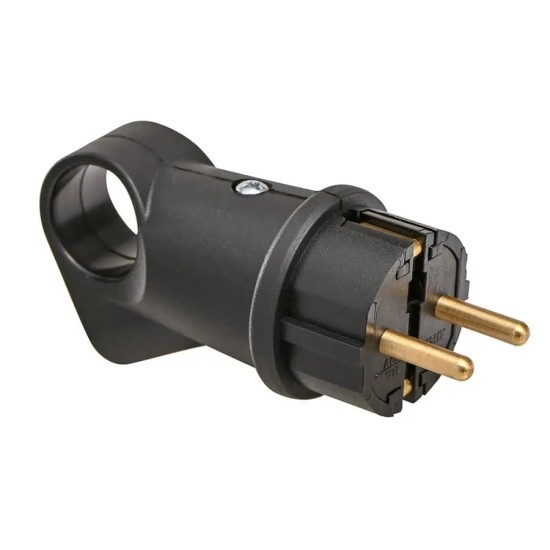 ATRA PLUG ANGLE CAUCUC NEGRU CU MÂNER 1327