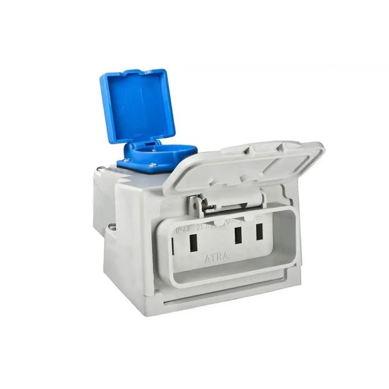 ATRA MODUL TRIFAZAT CU CAPAC ALB IP44 7142