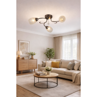 NIKOM CHANDELIER GRAPHITE PEARL NG74566-3