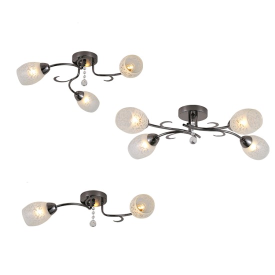 NIKOM CHANDELIER GRAPHITE PEARL NG74566-4