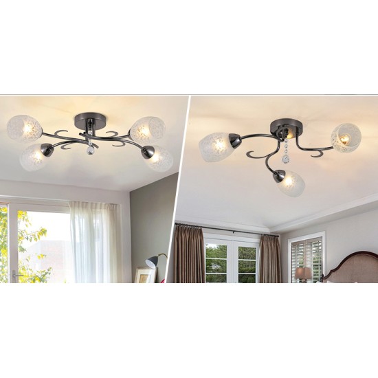 NIKOM CHANDELIER GRAPHITE PEARL NG74566-4