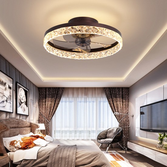 LED PLAFONIERA HIT CCT FAN APP 84W Ф50 9797BK