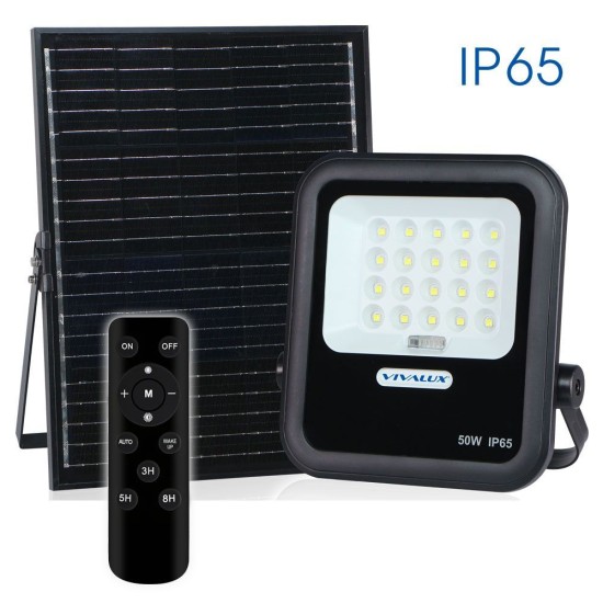VIVALUX PROFECT LED CU PANOU SOLAR HECTOR SOLAR LED 50W  6400K  IP65