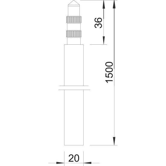 OBO STÂL DE PĂMÂNT ROUND PENTRU PĂMÂNARE ADÂNĂ 1,5M Ф20