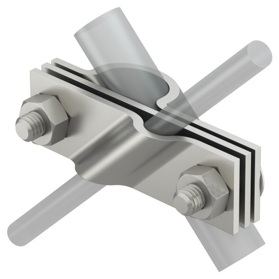 OBO BETTERMANN TERMINAL, CONNECTING CLAMP RAIL 40X4-ROD Ф20mm-CONDUCTOR Ф8 V2A 5001617