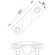 OBO BETTERMANN TERMINAL, CONNECTING CLAMP RAIL 40X4-ROD Ф20mm-CONDUCTOR Ф8 FT 5001641