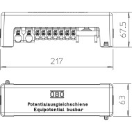 OBO BETTERMANN ШИНА ЗА ИЗРАВНЯВАНЕ НА ПОТЕНЦИАЛИТЕ 1801 VDE 5015650