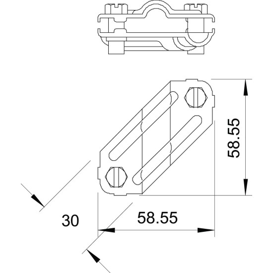OBO BETTERMANN Cross-connector for flat conductors and round conductors FT 5312906