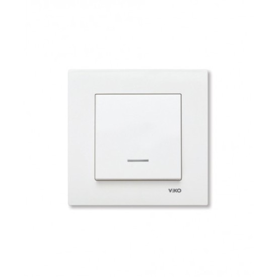 VIKO KARRE WHITE ONE WAY SWITCH WITH LIGHT