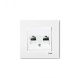 VIKO KARRE ВИКО КАРЕ ДВОЕН КОМПЮТЪР 2ХRJ45 CAT 5E БЯЛ