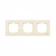 VIKO KARRE  FRAME 3 GANG HORIZONTAL CREAM