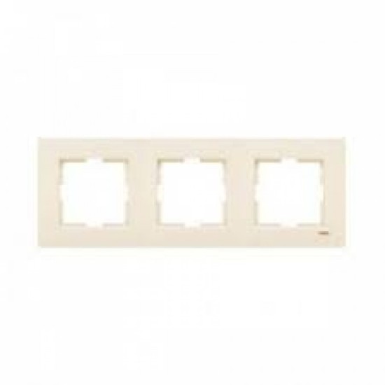 VIKO KARRE  FRAME 3 GANG HORIZONTAL CREAM