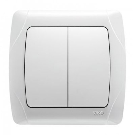 VIKO CARMEN DOUBLE SWITCH WHITE