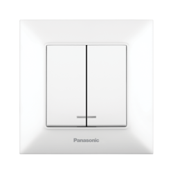 PANASONIC ARKEDIA КЛЮЧ СЕРИЕН/ДВОЕН СВЕТЕЩ СХ.5 БЯЛ СИ