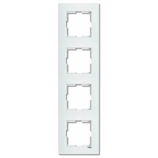 VIKO KARRE  FRAME 4 GANG VERTICAL CREAM